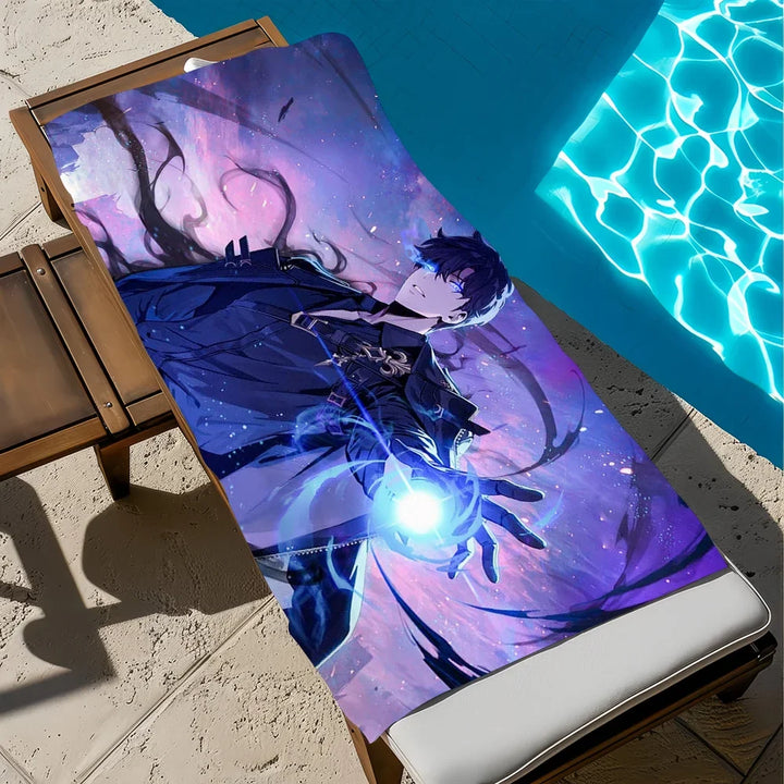 Solo Leveling towel: beach, sports, and bath