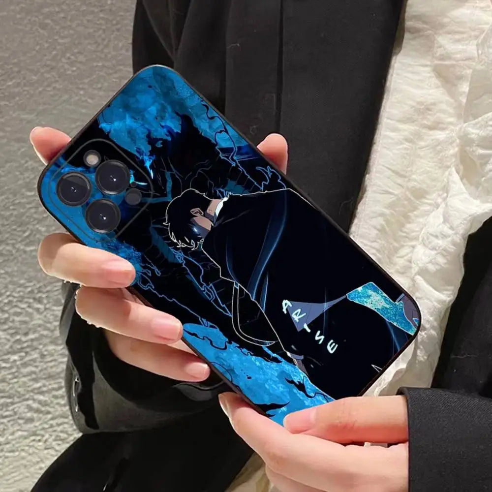Coque iPhone Solo Leveling Sung Jin-Woo Et Beru