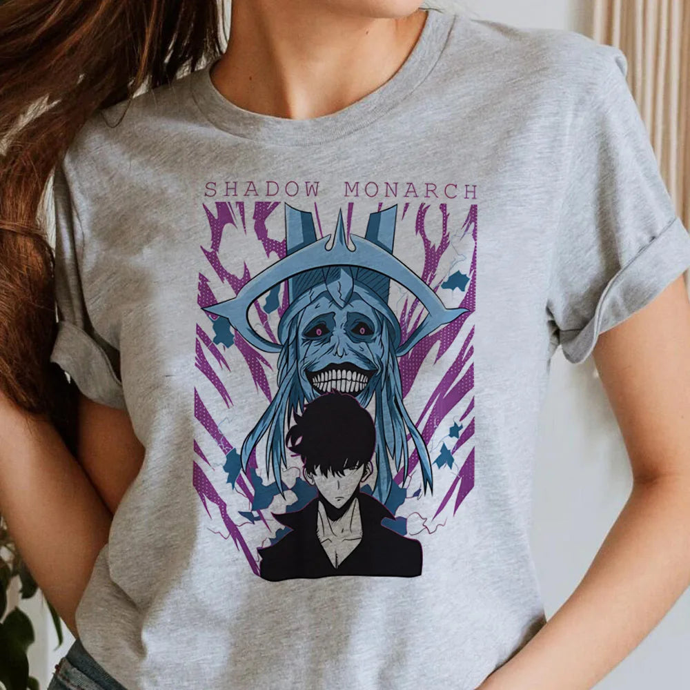 T-shirt Femme Solo Leveling Gris
